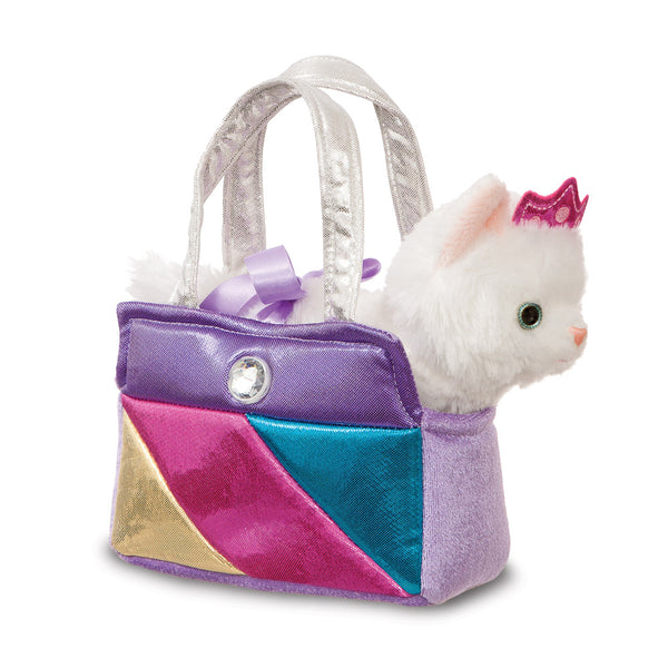Fancy Pal Cat in Rainbow Handbag Soft Toy - Aurora World LTD