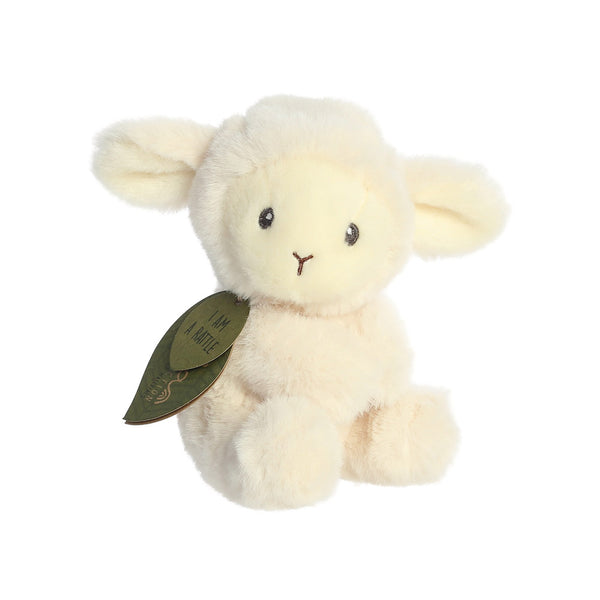 Ebba Eco Laurin Lamb Rattle Soft Toy - Aurora World Ltd