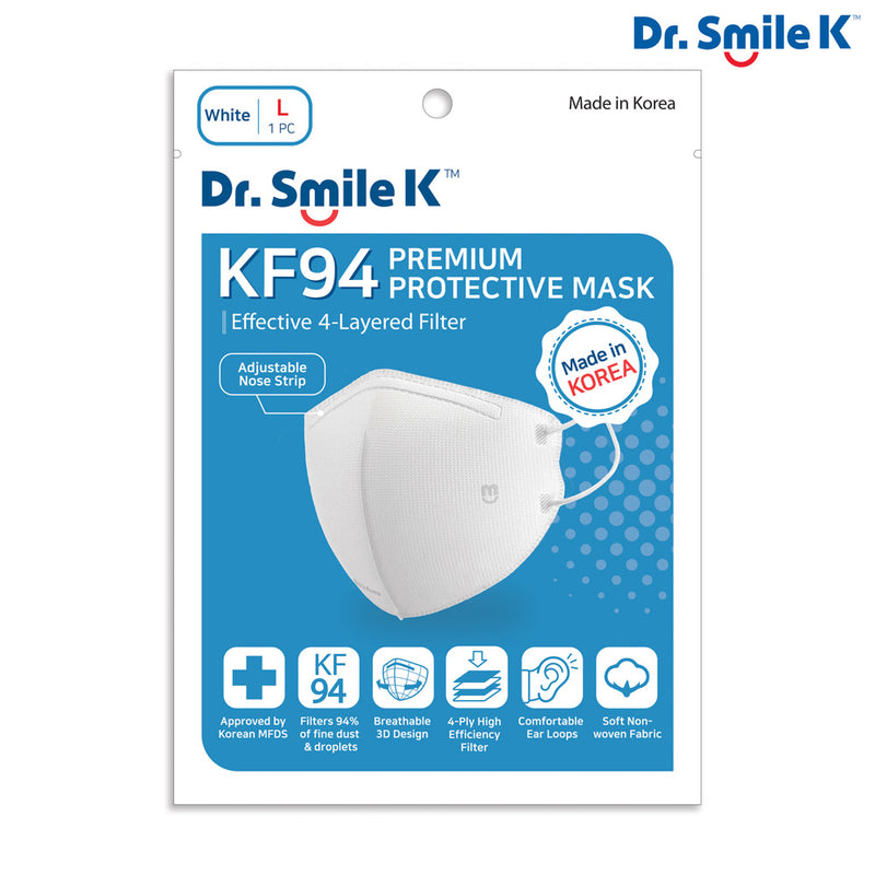 Dr.Smile K Keep Safe Mask KF94 Large 20pc - Aurora World LTD