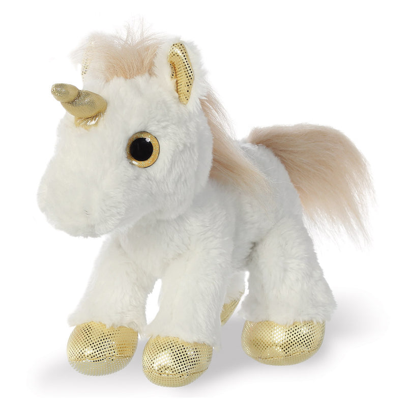 Gold Glitter Unicorn Plush